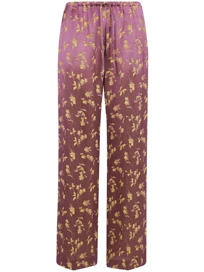 Dries Van Noten Pants Woman Color Violet In Pink