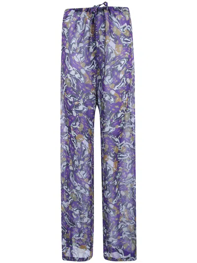 Dries Van Noten Pants Georgette Trousers "pachas" In Multi