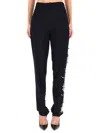 Dries Van Noten Tailored Wool Trousers Featuring Side Embellishments In Multi