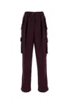 Dries Van Noten Plum Nylon Polkar Cargo Pant In Purple