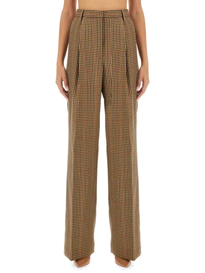 DRIES VAN NOTEN PANTS WITH CHECK PATTERN
