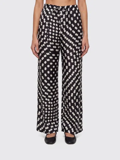 Dries Van Noten Puvis Polka-dot Wide-leg Pants In Black