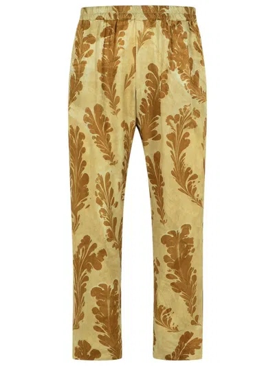 DRIES VAN NOTEN PARKINO' GREEN VISCOSE PANTS