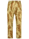 Dries Van Noten All-over Print Viscose Trousers In Beige