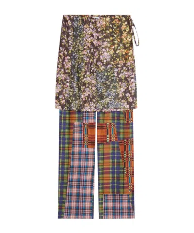 Dries Van Noten Patchwork Floral-print Trousers In Multi