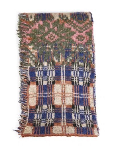 Dries Van Noten Patchwork Wool And Alpaca Blend Scarf In Multi