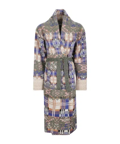 Dries Van Noten Long Tie-front Cardigan In Multi
