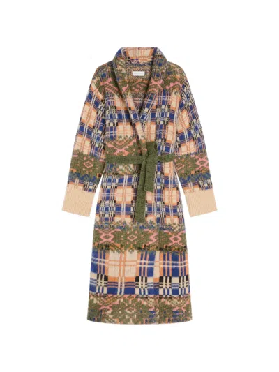 Dries Van Noten Patchwork Wool Cardigan In Neutrals