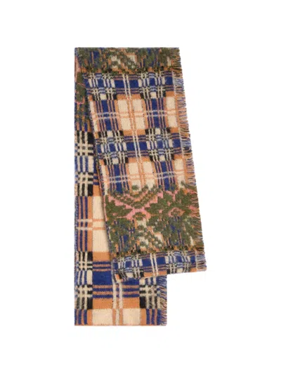 Dries Van Noten Patchwork Wool Scarf In Multi