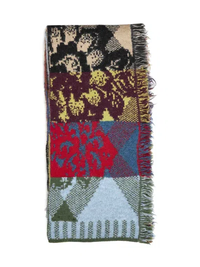 Dries Van Noten Patchwork-effect Jacquard Alpaca-blend Scarf In Multi
