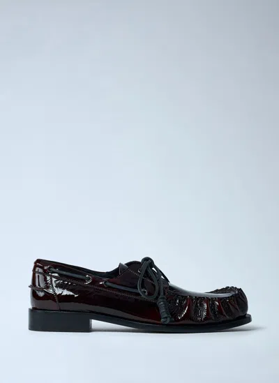 DRIES VAN NOTEN PATENT LACE-UP SHOES