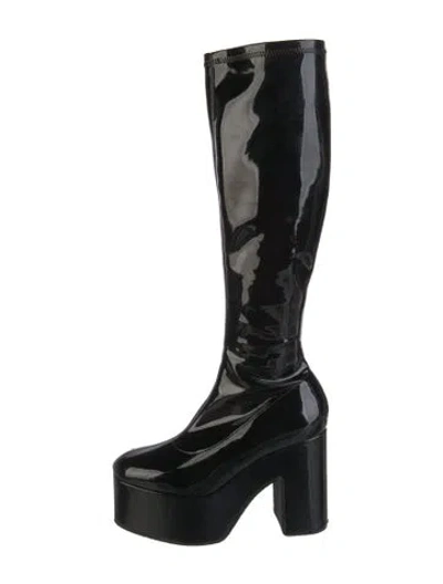 Pre-owned Dries Van Noten Patent Leather Boots In Black