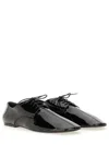 Dries Van Noten Lace-up Patent Leather Pointed Toe Shoes In Black