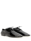 Dries Van Noten Lace-up Patent Leather Pointed Toe Shoes In Black