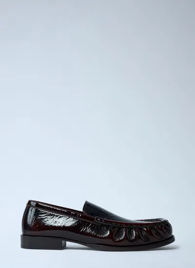 Dries Van Noten Patent Leather Loafers In Brown