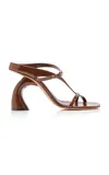 Dries Van Noten Women  95 Leather Sandals In Brown