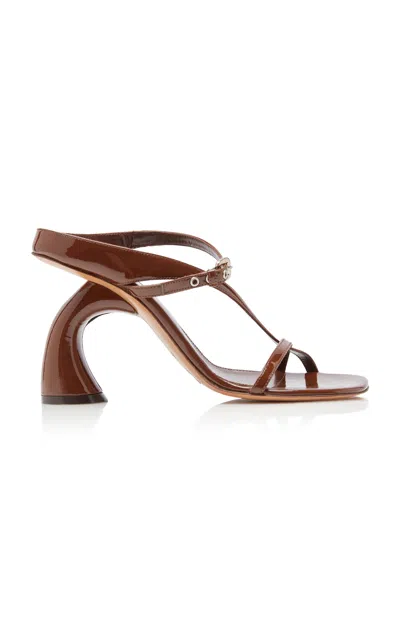 DRIES VAN NOTEN PATENT LEATHER SANDALS
