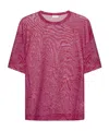 Dries Van Noten Print Mesh T-shirt In Pink