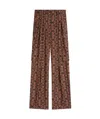 Dries Van Noten Pattern Printed Satin Cargo Pants In Brown