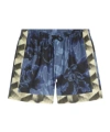Dries Van Noten Floral-print Swim Shorts In Blue