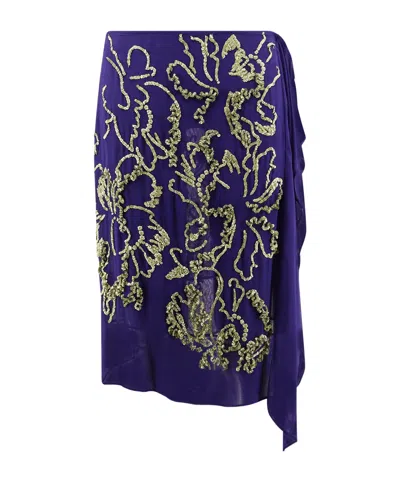 DRIES VAN NOTEN DRIES VAN NOTEN SEQUIN EMBELLISHED MIDI SKIRT