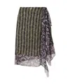 Dries Van Noten Pattern Skirt In Green