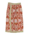 Dries Van Noten Sole Bis Silk Wrap Midi Skirt In Nude