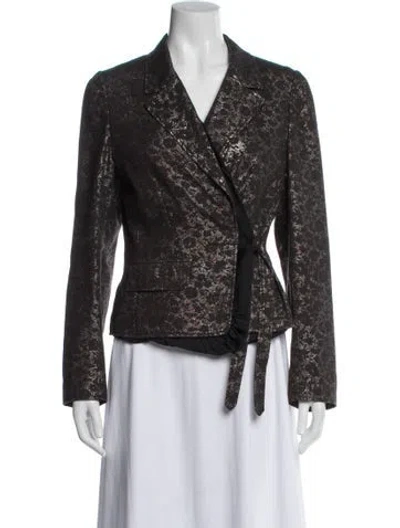 Pre-owned Dries Van Noten Patterned Blazer In Multi