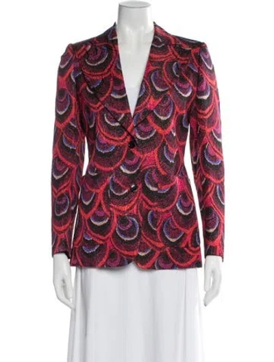 Pre-owned Dries Van Noten Patterned Blazer In Pink