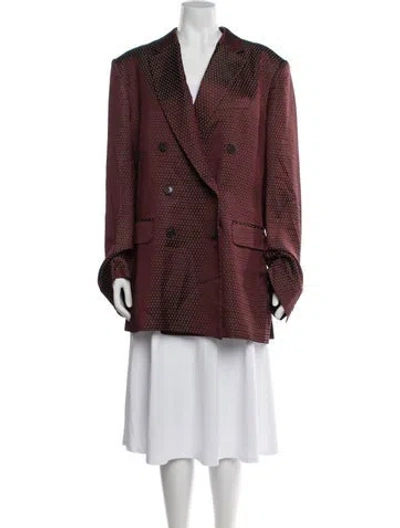Pre-owned Dries Van Noten Patterned Blazer In Red