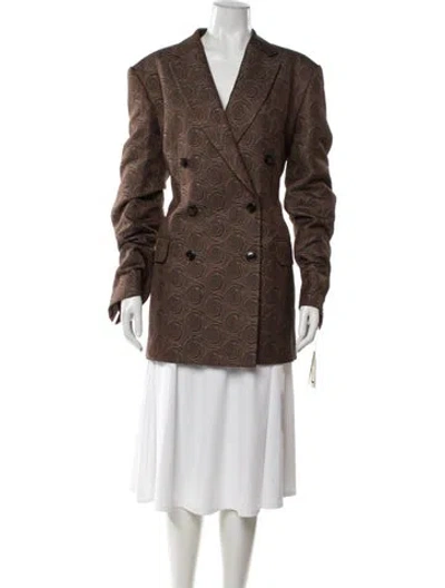 Pre-owned Dries Van Noten Patterned Blazer W/ Tags In Brown