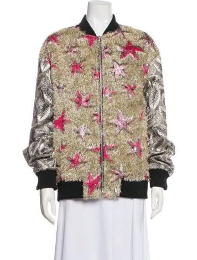 Pre-owned Dries Van Noten Patterned Bomber Jacket In Multi