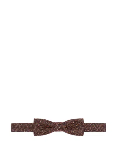 Dries Van Noten Patterned Bow Tie In Brown