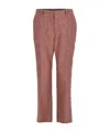 Dries Van Noten Paloma Floral Jacquard Crop Straight Leg Pants In Brown