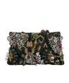 Dries Van Noten Textured Clutch Bag Featuring Fold-over Flap In Black