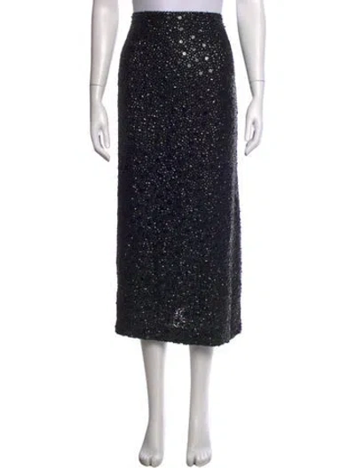 Pre-owned Dries Van Noten Patterned Long Skirt In Black