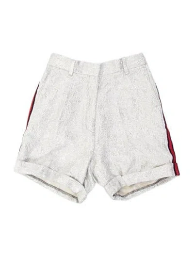 Pre-owned Dries Van Noten Patterned Mini Shorts In Silver