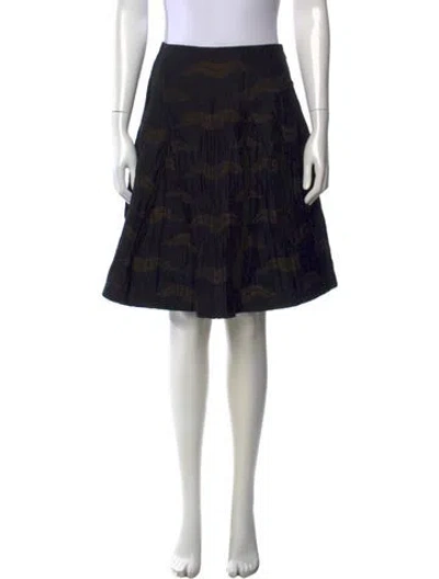 Pre-owned Dries Van Noten Patterned Mini Skirt In Black/metallic