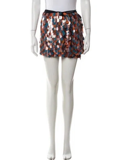 Pre-owned Dries Van Noten Patterned Mini Skirt W/ Tags In Neutral