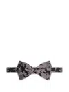 Dries Van Noten Patterned Silk Bow Tie In Gray