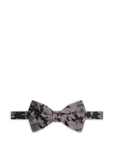 DRIES VAN NOTEN PATTERNED SILK BOW TIE
