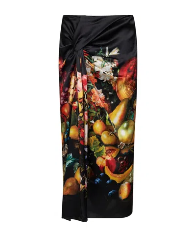Dries Van Noten Patterned Skirt In Black