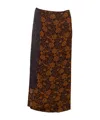 Dries Van Noten Spa Printed Chiffon Midi Wrap Skirt In Brown