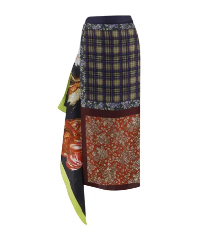 Dries Van Noten Patterned Skirt In Multi