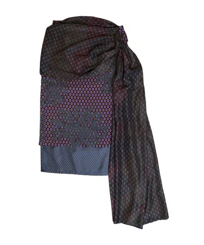 Dries Van Noten Patterned Skirt In Purple