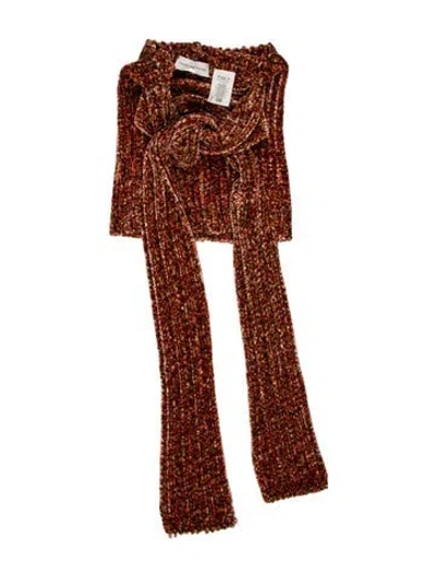 Pre-owned Dries Van Noten Patterned Snood In Brown