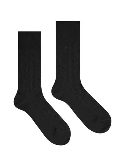 Dries Van Noten Patterned Socks In Black