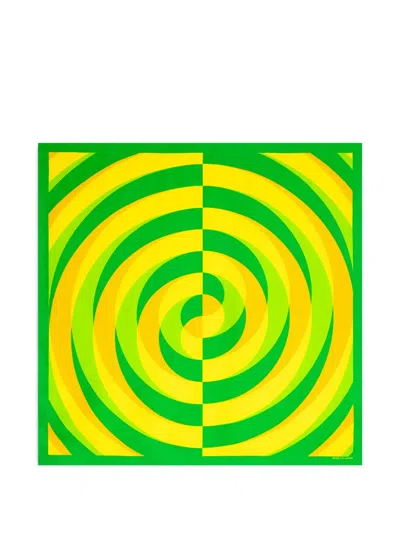 Dries Van Noten Patterned Square Scarf In Green