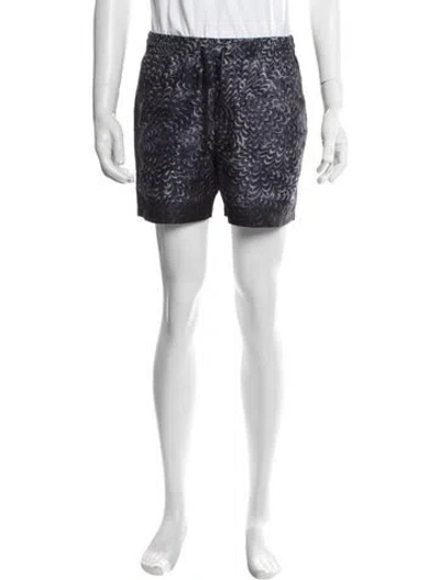 Pre-owned Dries Van Noten Patterned Swim Trunks W/ Tags In Black