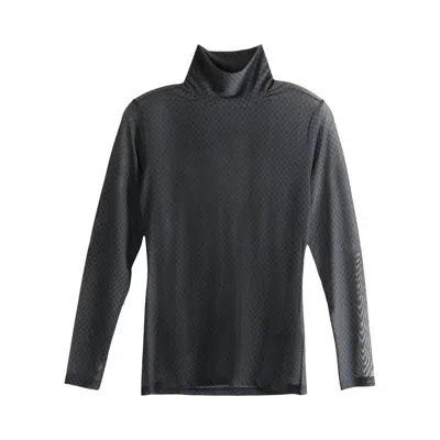 Pre-owned Dries Van Noten Patterned Turtleneck Top 'navy' | Blue | Women's Size M